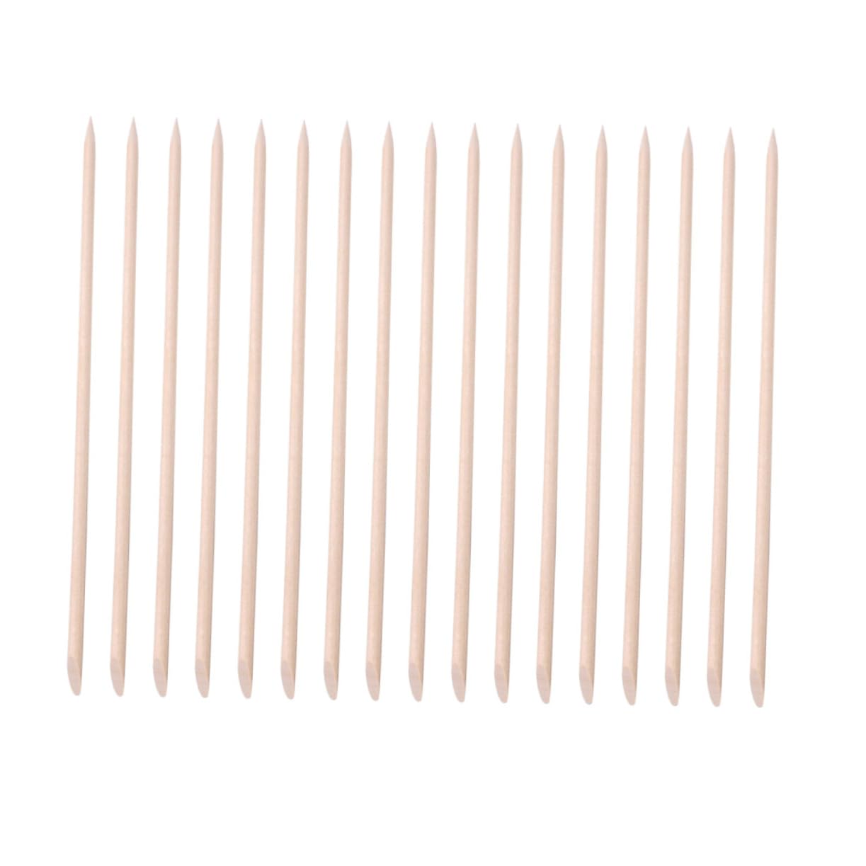 HAPINARY Manicure Stick Set 200pcs Wooden Nail Art Stick Cuticle Pusher Tool Cuticle Remover Nail Polish Remover Pen