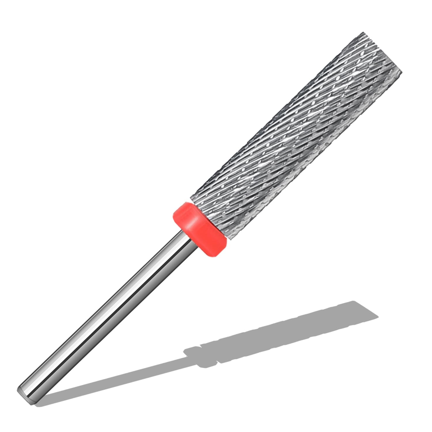 Super Long 24mm Flat Top 5-in-1 Nail Drill Bits, 3/32" Two-Way Rotate Carbide Tungsten Bits for Acrylic/Gel Removal,Professional Electric Drill