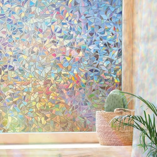 Mosaic Rainbow Light Effects Window Privacy Film by Artscape...