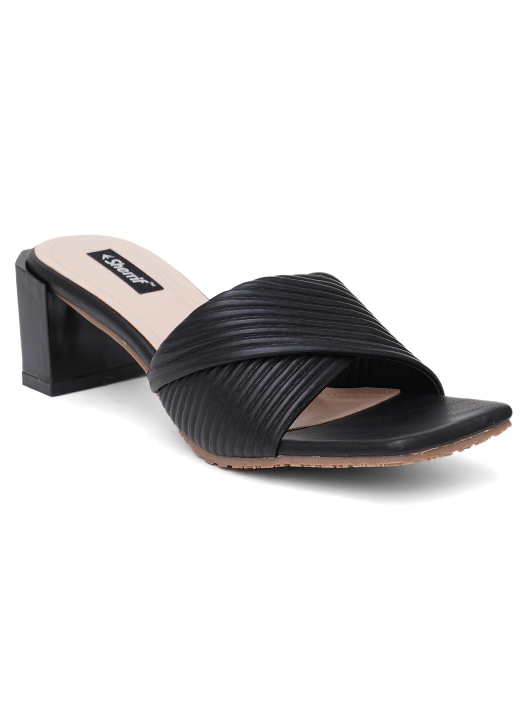 SHERRIF Womens Black Block Heel Mules (SF-4404-BLACK-34) (B0CD47C6DV) Amazon Price History, Amazon Price Tracker