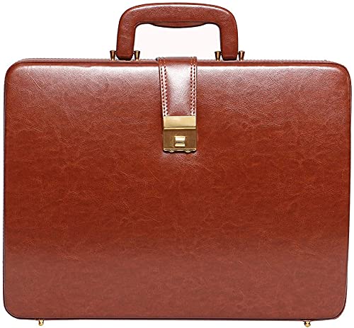 Red Cherry Faux Leather Briefcase Laptop Compartment Expandable Features High-Security Combo Number Lock Briefcase Bag for Men Black-image-15