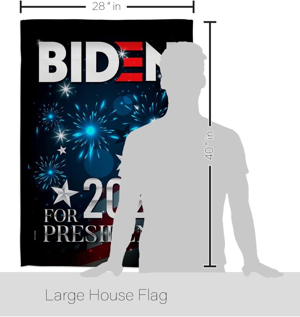 Biden Harris Flag President House Flag Pack Patriotic Vote Democrat Republican Tea Party United State American Election Embroidery Banner Small Garden Yard Gift Double-Sided, Made in USA