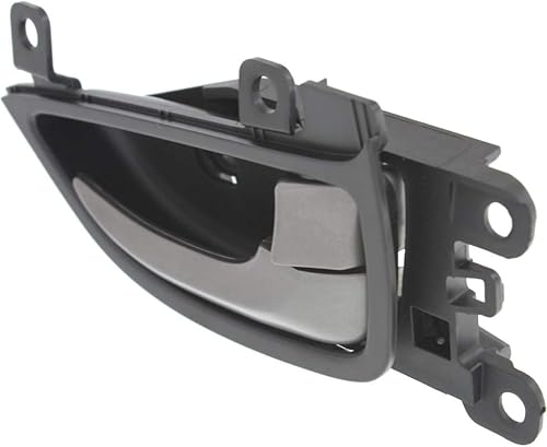 Miniatura 2 de KarParts360 Para Hyundai Elantra - Manija de puerta interior delantera, bisel negro del lado del pasajero con palanca beige (2011-2016)  con botón