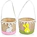 com-four® 2X Cesta de Pascua de Fieltro - Cesta de Conejito como Regalo - Decoración de Pascua [la selección varía] (Bolsillo - 13cm)