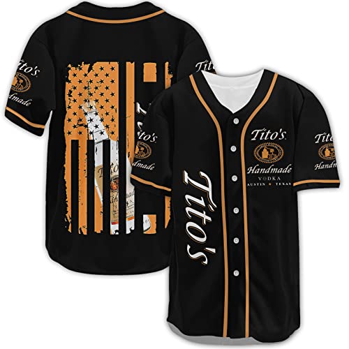 fat mummy Tito Baseball Jerseys Shirt for Men Women Tito Lover Button Down Shirt (XL)