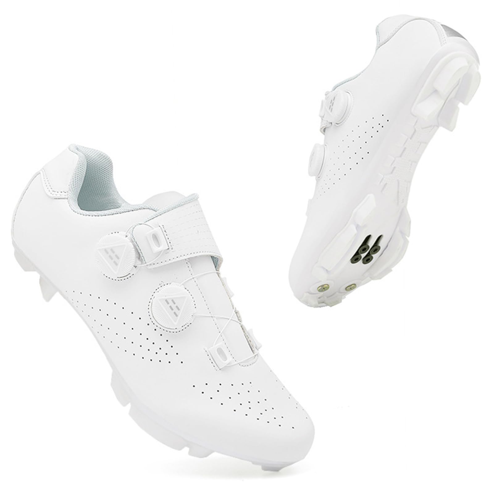 Zapatilla de Ciclismo MTB Hombre Zapatos Bicicleta de Montaña Compatible con SPD Pedales 2 Tornillos con Calas Unisex Adulto