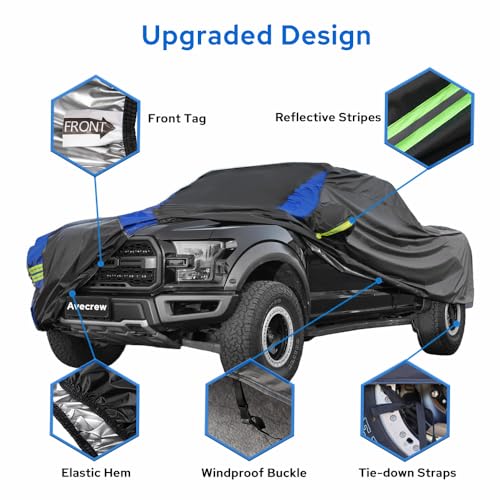 Image of Avecrew All Weather Truck Cover - Waterproof, Rain, Snow, UV & Dust Protection (Up to 210 inch)
