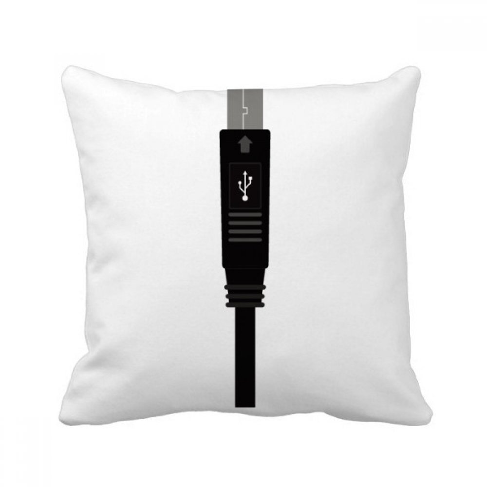Coussin Internet USB noir déco salon pour votre canapé branché