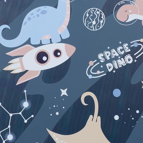 Relaxdays Mesa y 2 Sillas Infantiles, Espacio y Dinos, Mobiliario Niños y Niñas, Set 3 Muebles Dormitorio, Multicolor - imagen 5