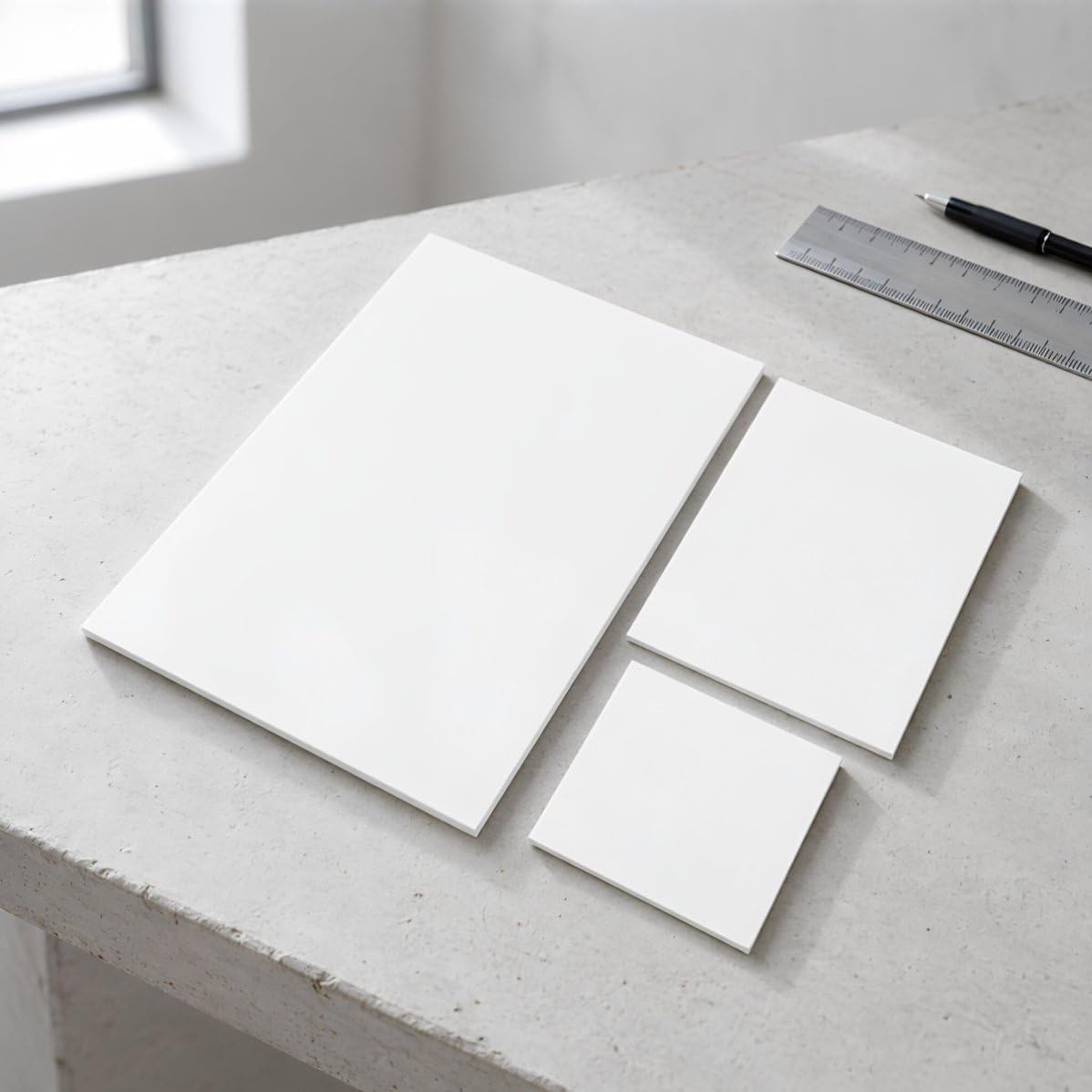 15pcs Acrylic Painting Canvas Boards, White Cotton Wood Panels