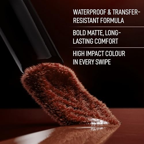 Image of RENEE Stay With Me Matte Transferproof Liquid Lipstick- Loco For Cocoa| Waterproof & Smudge-proof | Bold Pigment, Lightweight & Long-lasting | With Hyaluronic Acid & Vitamin E | 6 ml
