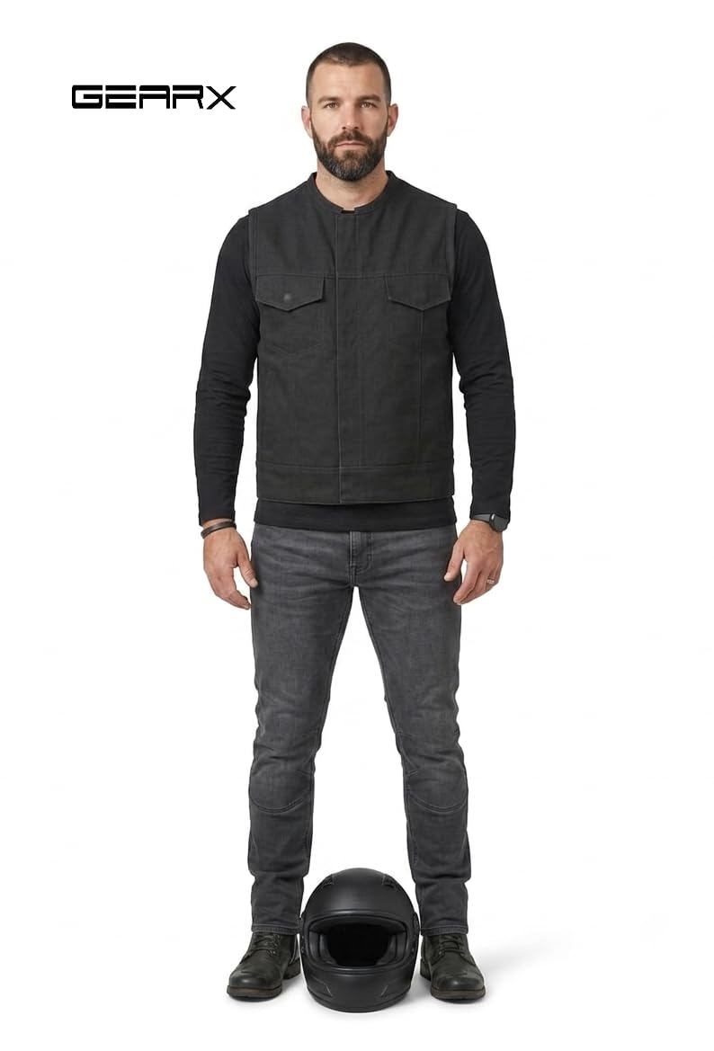 Gilet de moto en coton SOA style chopper cruiser, idéal pour la chasse et la randonnée