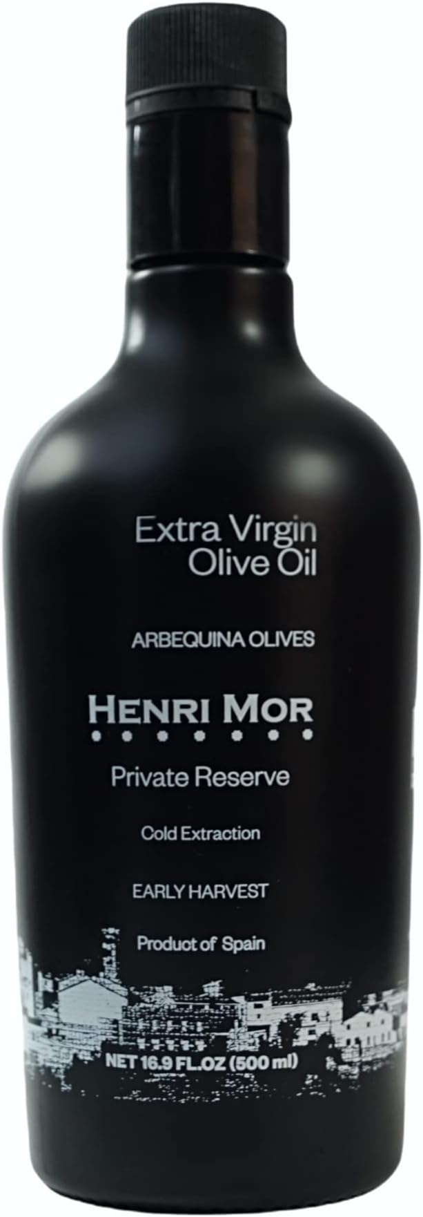 Henri Mor Private Reserve, Spanish Extra Virgin Olive Oil (EVOO), Single Variety Arbequina, Early Harvest, Cold Pressed, Non GMO, All Natural, Award Winner