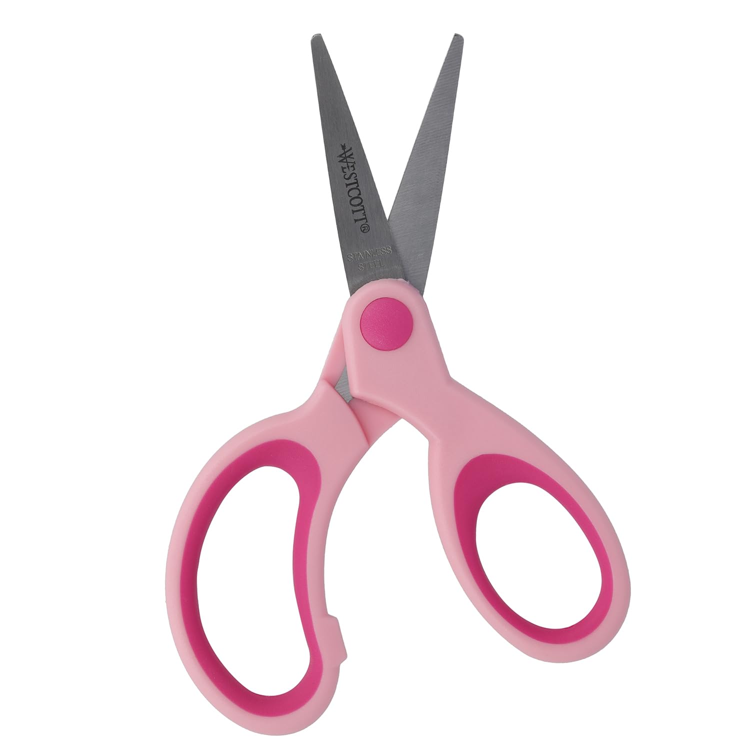 Westcott E-21582 00 Forbici bambino Kids Softgrip con punte per destrimano, 13 cm, rosa