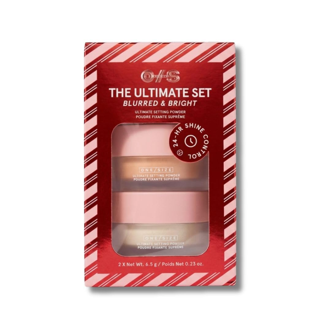 ONE/SIZE The Ultimate Set Blurred & Bright Setting Powder Duo – Translucent & Ultra Pink – 2 x 6.5 g / 0.23 oz – Mini Loose Powders for 24-Hour Shine Control and Smooth Finish
