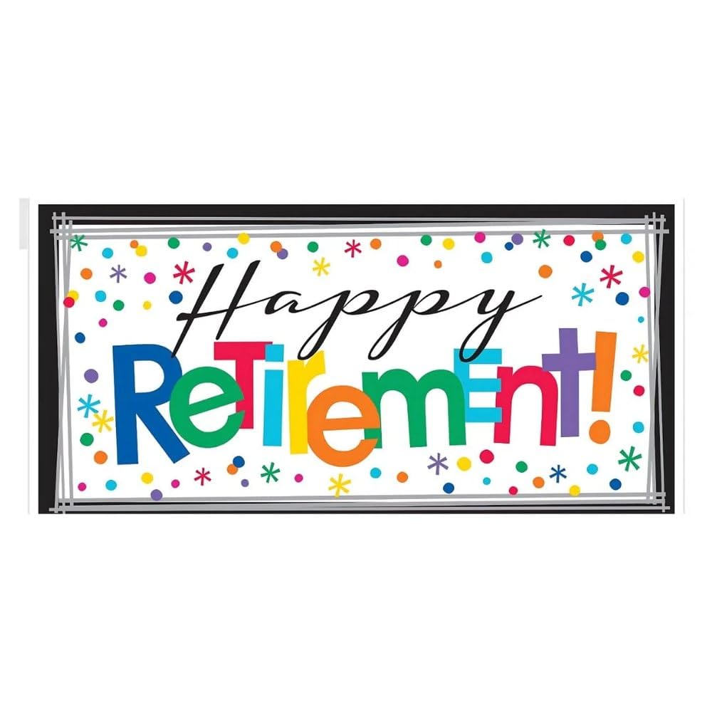amscan (PKT) Adult Happy Retirement Giant Sign Banner 1.65m x 50cm