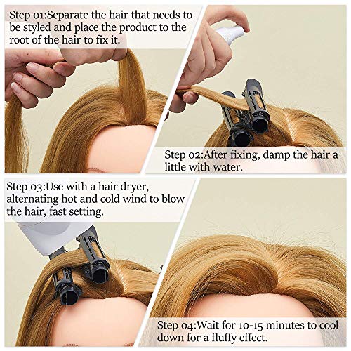 6 Pcs Volumizing Hair Root Clip Natural Fluffy Hair Curler Rollers Clips Volume Hair Naturally Fluffy Curly Hair Styling Tool Self Grip Volume Hair for Women No Damage and Heat-Free - Thumbnail 7