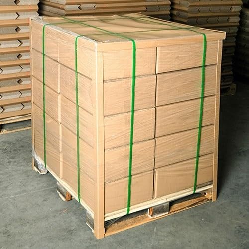 100 Pack Pallet Edge Guards - Heavy-Duty Cardboard L-Boards & Corner Protectors for Secure Shipping, 0.6m x 8mm, Durable Packaging Safety for Pallet Loads & Boxes