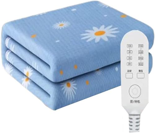 Miniatura 7 de VNABO Manta eléctrica de calentamiento rápido tamaño individual manta térmica impresa con 4-5 niveles de calefacción y 4 ajustes de tiempo apagado