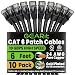 GearIT 10 Pack, Cat 6 Ethernet Cable Cat6 Snagless Patch 6 Feet - Computer LAN Network Cord, Black - Compatible with 10 Port Switch POE 10port Gigabit