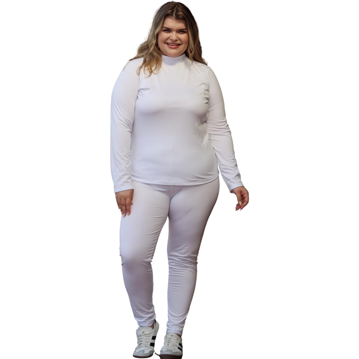 Conjunto Plus Size Feminino Roupa Térmica Para o Frio Blusa Cacharrel e Calça Suplex Básic 51076A