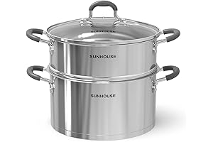 SUNHOUSE Multipurpose 5.5Qt Stock Steamer Pot