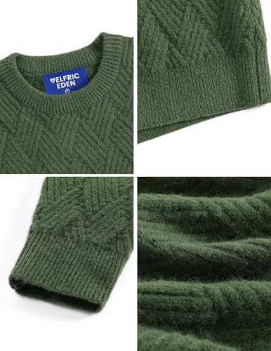Image of Aelfric Eden Vintage Oversized Sweaters Crewneck Knit Pullover Baggy Loose Casual Cable Sweater 2025 Fall Clothes