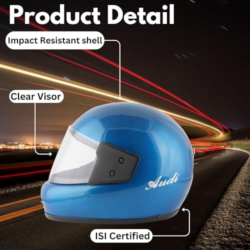 Image of Sage Square Audi Full Face Clear Visor Helmet | ISI Certified | High Standard Safety | Extra Comfort & Stylish