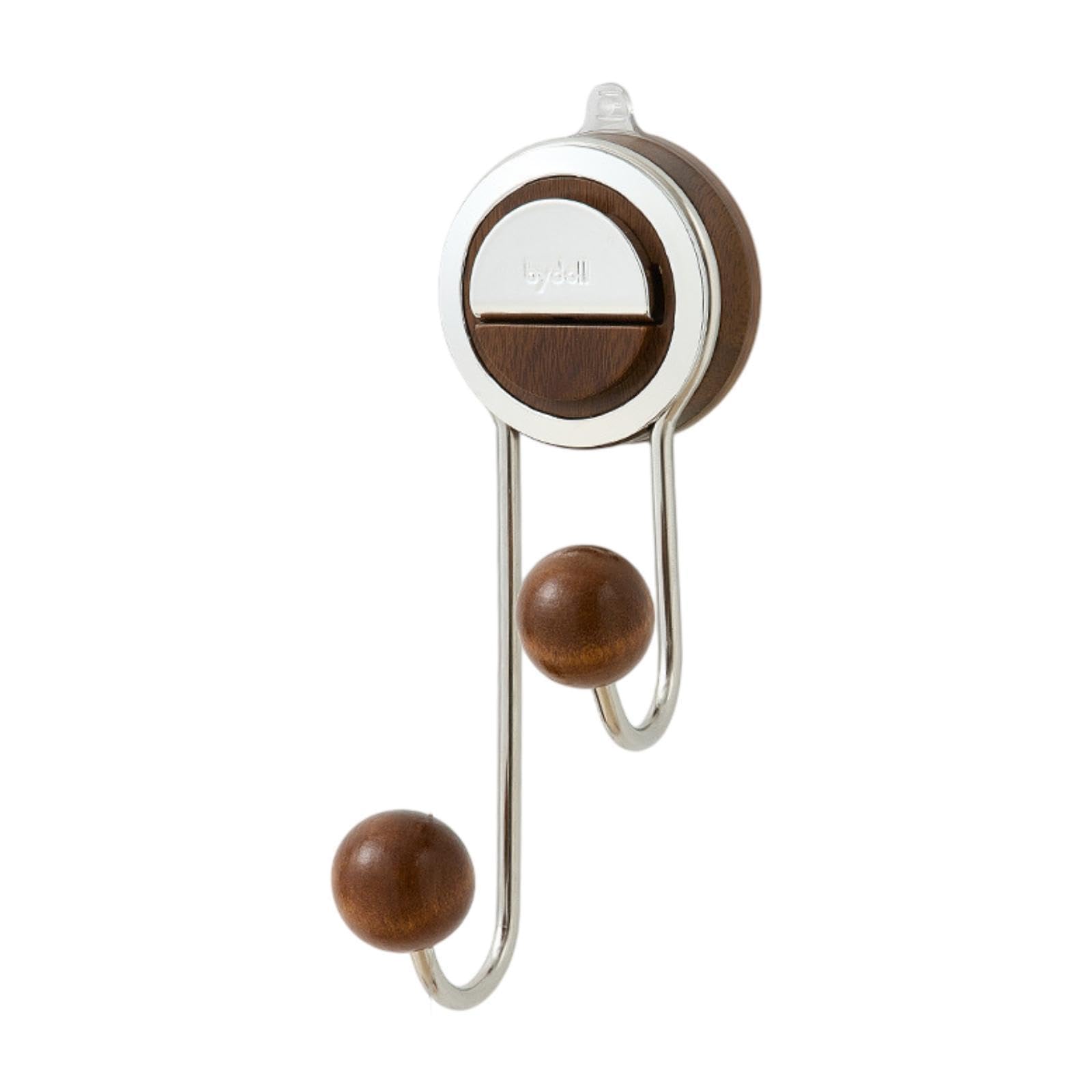 Crochet ventouse double boule réutilisable et amovible pour support de rangement mural sans perçage