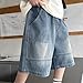 Boys Baggy Wide Leg Denim Shorts Youth Teen Long Jeans Shorts Kids Fashion Hip Hop Dance Denim Capris Y2k Streetwear