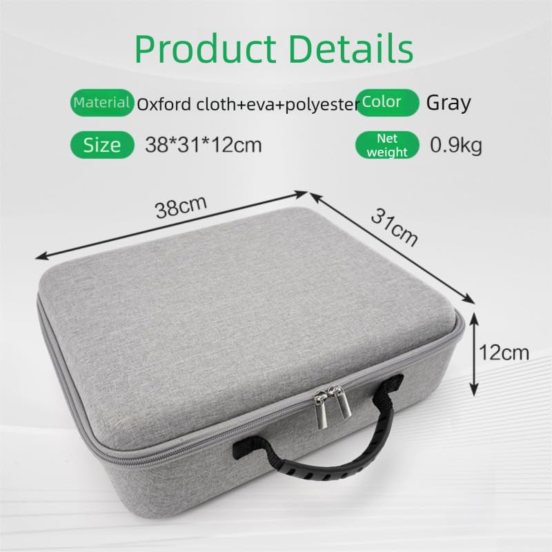 Funda rígida de transporte de EVA para aspiradora robot Ecovacs W2S Plus, caja de almacenamiento a prueba de golpes con organizador para accesorios, carcasa protectora de viaje