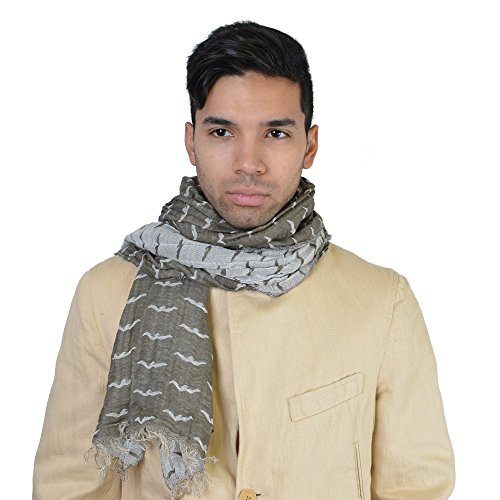 Armani Jeans Men's Brown Linen Scarf One Size