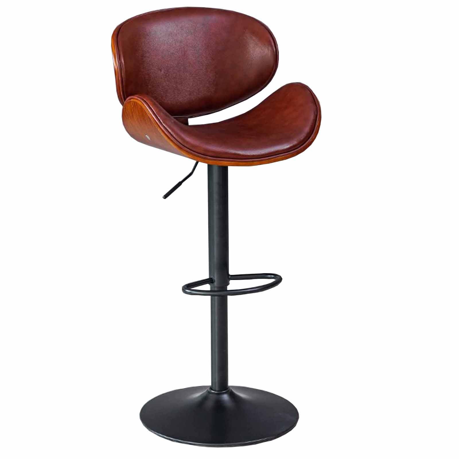 Tabourets de bar pivotants Leomix chaises de bar rembourrées en cuir PU