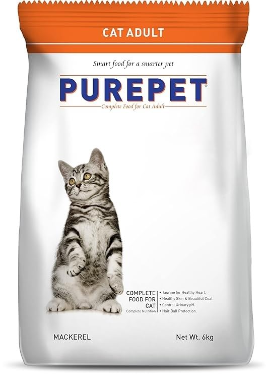 Purepet Mackerel Adult Cat Food, 6 kg