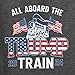 Wild Bobby All Aboard The 2024 Train Political Youth Hooded Sweatshirt, Heather Black, X-Large
