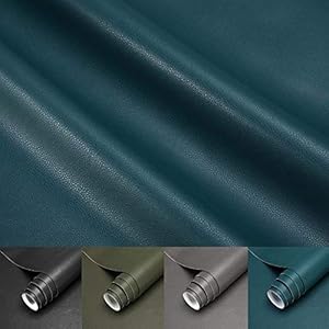 LC&TEAM Möbelfolie selbstklebend Lederfolie Klebefolie Möbel Wandtapete Wohnzimmer aus PVC 45X200CM Wasserfest Ohne Geruch Lederoptik Dekorfolie für Möbel/Kinderzimmer/Wand