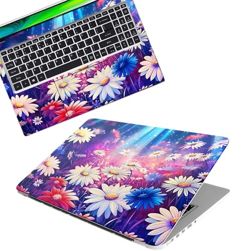 Image of Galaxsia Floral D44 Full Body Vinyl Laptop Skin /Sticker /Cover Upto 15.6 Inches Laptops Laminated-Removable-HD Quality Compatible for Hp-Dell-Sony-Lenovo-Asus etc.(15x10 Inches)