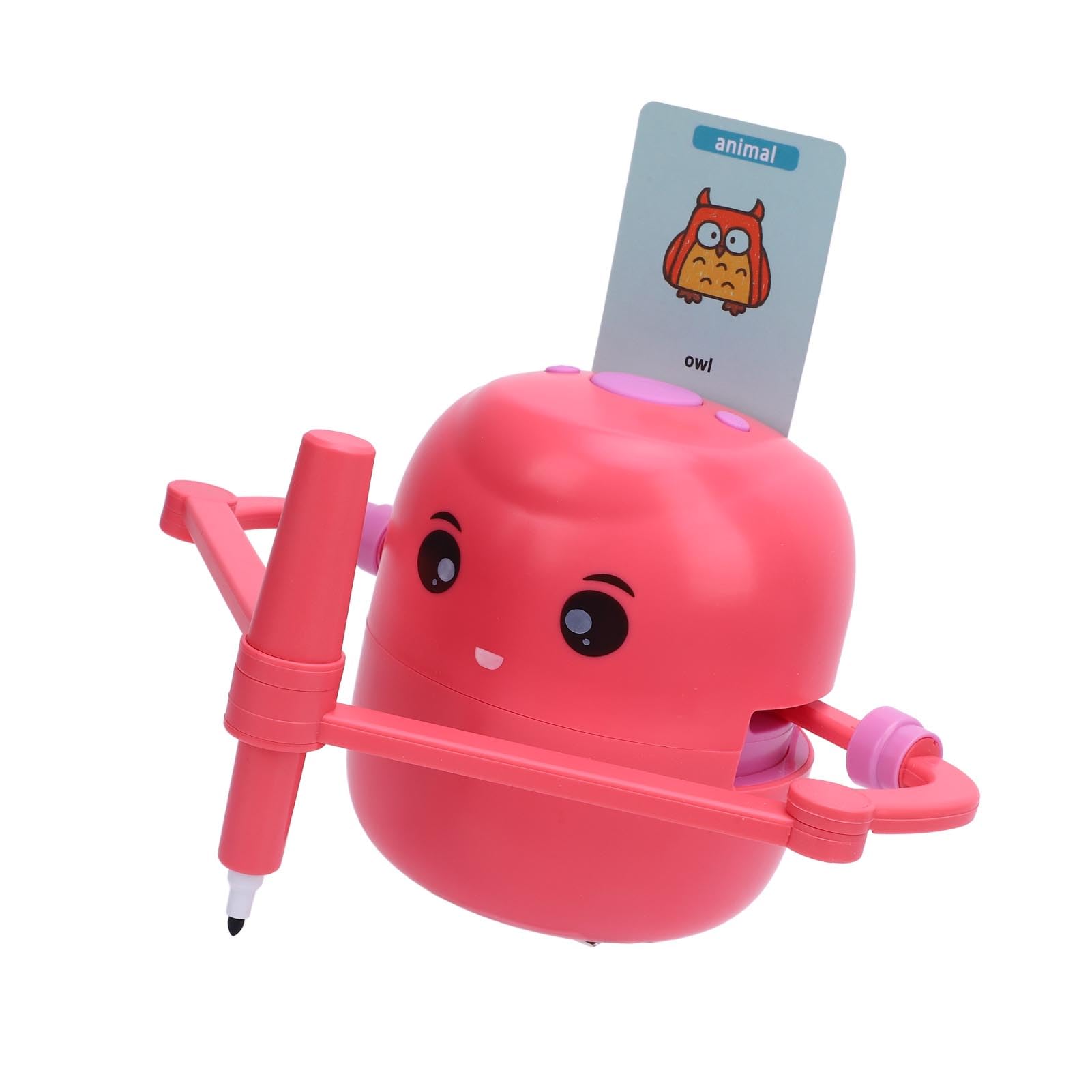 FILFEEL Robot de Dibujo para Niños – Máquina de Dibujo Educativa Interactiva con 100 Tarjetas y 14 Bolígrafos – No Requiere Aplicación, Construcción de ABS, Ideal para Iluminación Artística, (Pink)