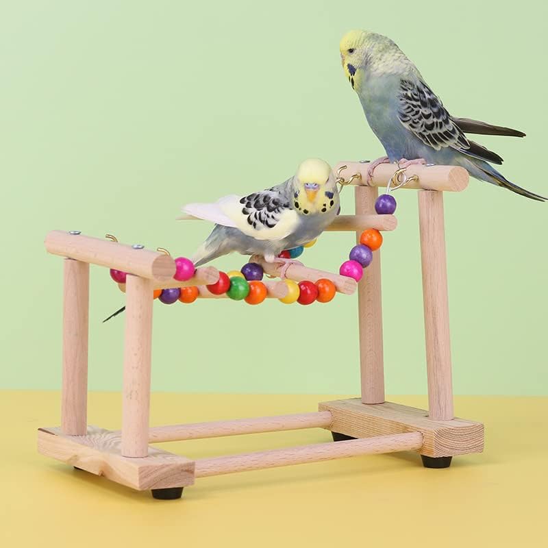 Parrot Playstand Parrot Bench Parrot Training Station Shelf Climbing Ladder Tiger Skin Peony Swing Ladder Bird Toy Bird Playground