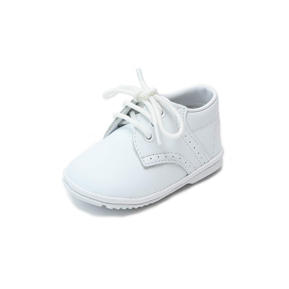 James Baby White Leather Lace Up Shoe