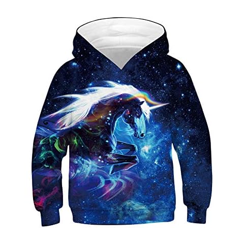 Morbuy Unicorn Galaxy Hoodie for Kids Cover