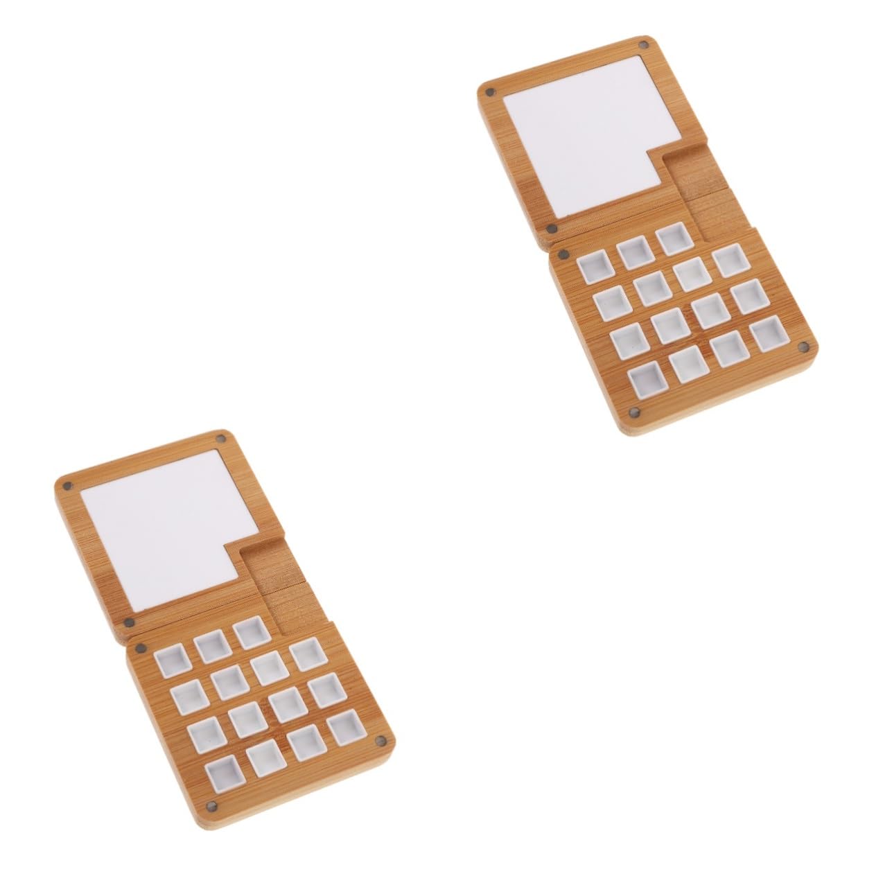 NUOBESTY Estuche De Almacenamiento De De Madera para Acuarelas Sólidas De 2 Piezas para Artistas.