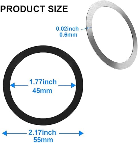 Miniatura 3 de Mag Safe Ring 360 - Paquete de 6 calcomanías Mag Safe para imán de seguridad Mag, kit de conversión magnética universal para iPhone 14131211X