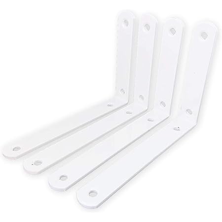 Amazon アウプル 棚受け 金具 ブラケット L字型 4個セット 15 10cm ホワイト 棚受