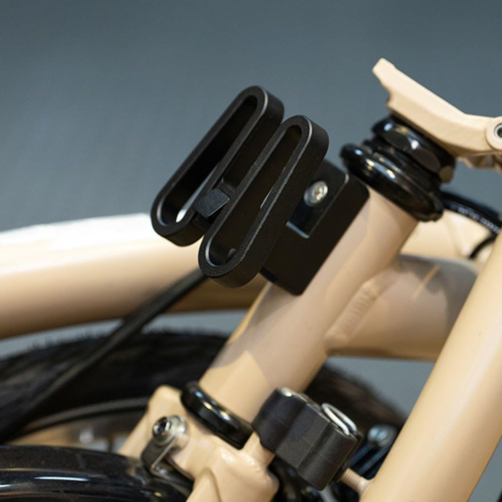 Support de sac de vélo pliable pour Brompton pour DAHON pour Brompton pour porte-bagages avant Brompton Accessoires de vélo Support adaptateur avant (noir)