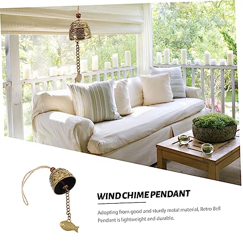 Yardwe 2 Unidades Sino De Bronze Feng Shui Sino De Sinos De Pendurado Sino Pendurado De Latão Crucif