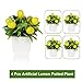 Yoratee 4pcs Artificial Lemon Plants Fake Fruit Potted Plant 6inches Fake Lemons Tree with Small Pot Mini Fake Plant for Indoor Outdoor Home Bathroom Decor