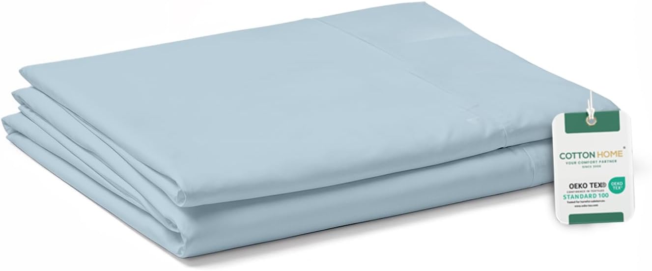 Cotton Home 1 Pcs Flat Sheet Metallic Blue King Soft Microfiber Lightweight Luxury Hotel Bedroom Sheet Easy Fit Highly Breathable Bedding Lenin Bedding Accessori Machine Wash 240x260cm