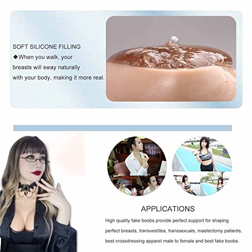 RTIA B-G Cup Silicone Peitoral Crossdresser, Placa de Seios Realistas Formas de Seios para Cosplay D
