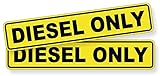 Pair DIESEL ONLY Decals / Stickers / Labels / Markers Fuel Gas